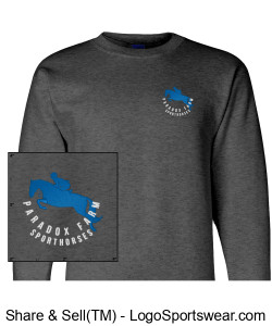 Champion Powerblend Adult Unisex Crewneck - Charcoal Heather Design Zoom